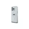 Karl Lagerfeld KLHMP16LHLSKIH custodia rigida IML Metal Karl Head MagSafe per Apple iPhone 16 Pro, bianco
