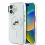 Karl Lagerfeld KLHMP16SHLSKCH iPhone 16 6,1 inch custodia rigida IML Metal Karl & Choupette Head MagSafe bianco