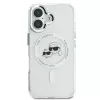 Karl Lagerfeld KLHMP16SHLSKCH iPhone 16 6,1 inch custodia rigida IML Metal Karl & Choupette Head MagSafe bianco