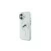 Karl Lagerfeld KLHMP16MHLSKCH iPhone 16 Plus 6.7 custodia rigida IML Metal Karl & Choupette Head MagSafe bianco