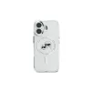 Karl Lagerfeld KLHMP16MHLSKCH iPhone 16 Plus 6.7 custodia rigida IML Metal Karl & Choupette Head MagSafe bianco