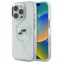 Karl Lagerfeld KLHMP16LHLSKCH custodia rigida IML Metal Karl & Choupette Head MagSafe per Apple iPhone 16 Pro, bianca