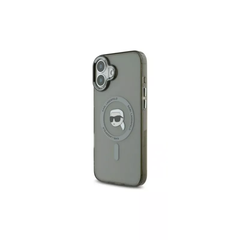 Karl Lagerfeld KLHMP16MHLSKIK iPhone 16 Plus 6,7 inch custodia rigida IML Metal Karl Head MagSafe nero