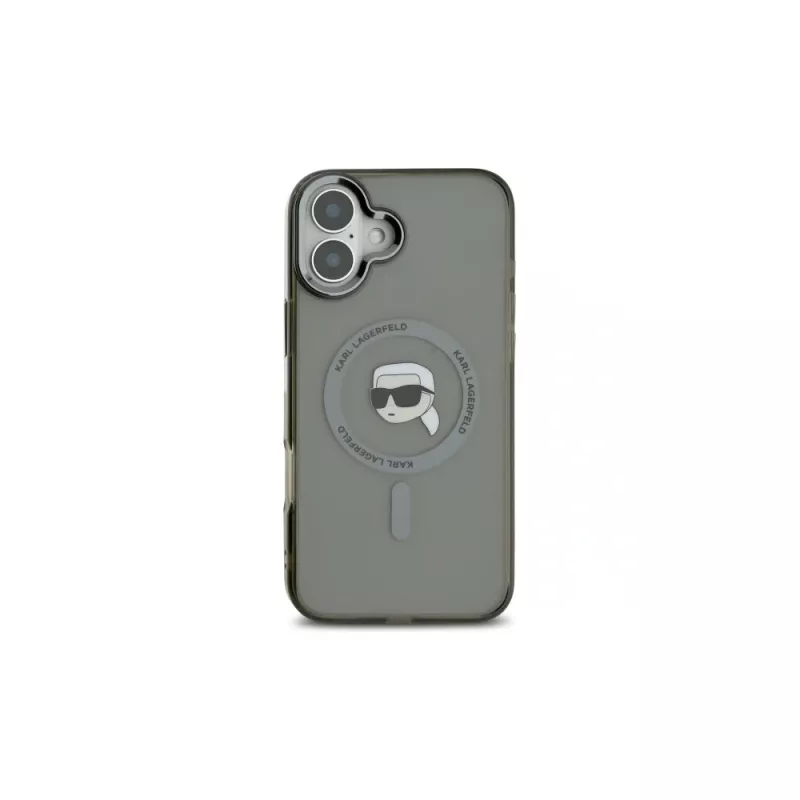 Karl Lagerfeld KLHMP16MHLSKIK iPhone 16 Plus 6,7 inch custodia rigida IML Metal Karl Head MagSafe nero