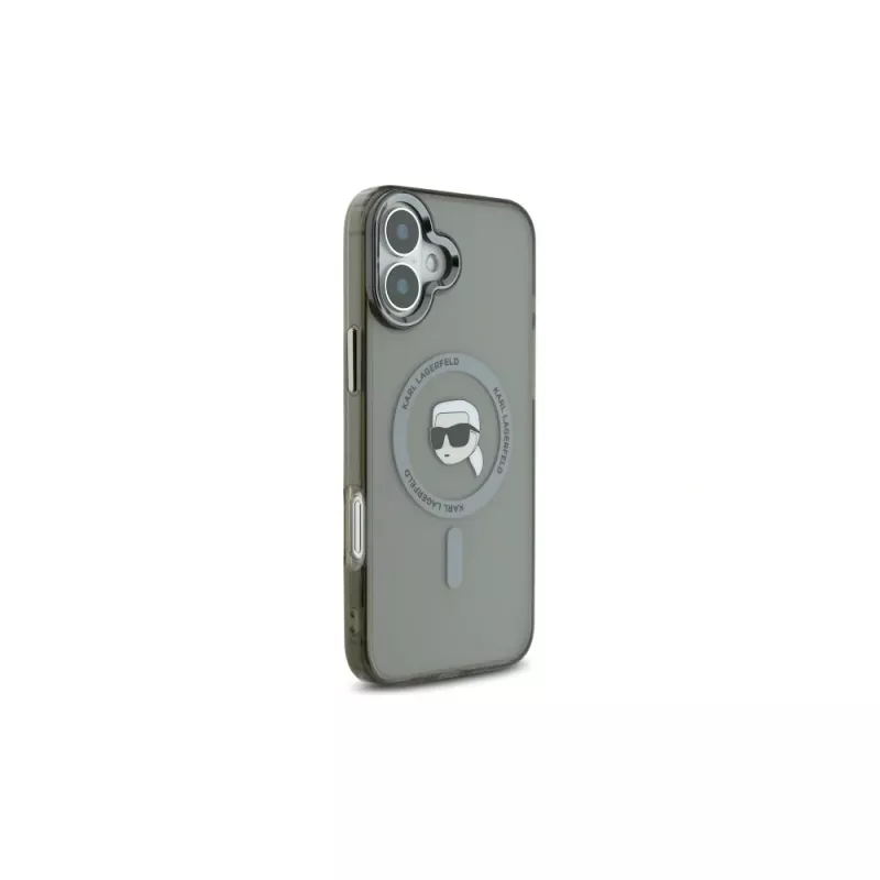 Karl Lagerfeld KLHMP16MHLSKIK iPhone 16 Plus 6,7 inch custodia rigida IML Metal Karl Head MagSafe nero