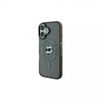 Karl Lagerfeld KLHMP16MHLSCHK iPhone Plus 6,7 nero custodia rigida IML Metal Choupette Head MagSafe