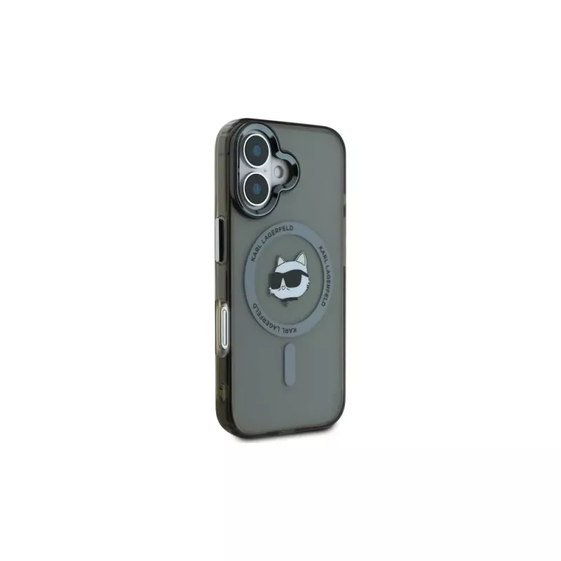 Karl Lagerfeld KLHMP16MHLSCHK iPhone Plus 6,7 nero custodia rigida IML Metal Choupette Head MagSafe