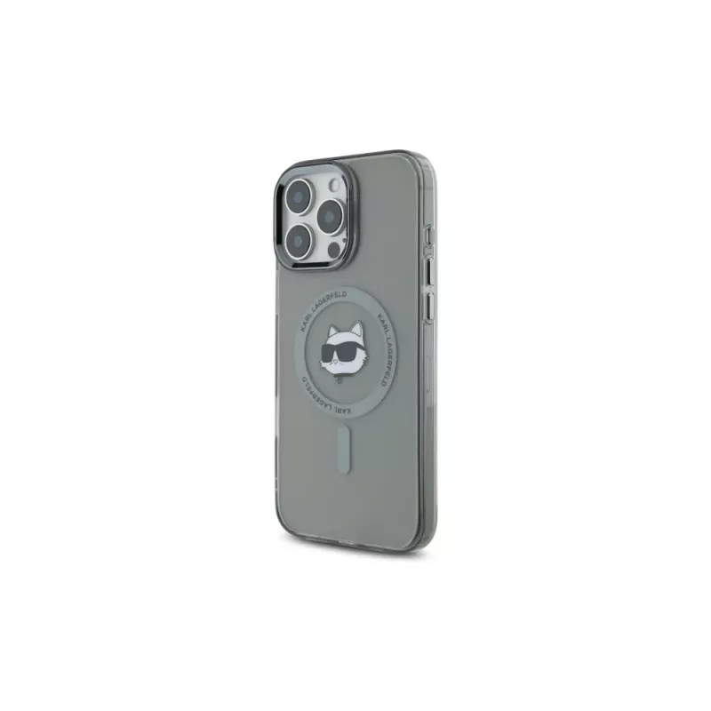 Karl Lagerfeld KLHMP16XHLSCHK custodia rigida per iPhone 16 Pro Max 6,9 inch nero IML Metal Choupette Head MagSafe