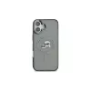 Karl Lagerfeld KLHMP16SHLSKCK custodia rigida per Apple iPhone 16 6,1 inch nero IML Metal Karl & Choupette Head MagSafe