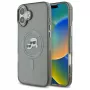 Karl Lagerfeld KLHMP16MHLSKCK custodia rigida IML Metal Karl & Choupette Head MagSafe per Apple iPhone 16 Plus da 6,7 pollici, nera