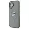 Karl Lagerfeld KLHMP16MHLSKCK custodia rigida IML Metal Karl & Choupette Head MagSafe per Apple iPhone 16 Plus da 6,7 pollici, nera