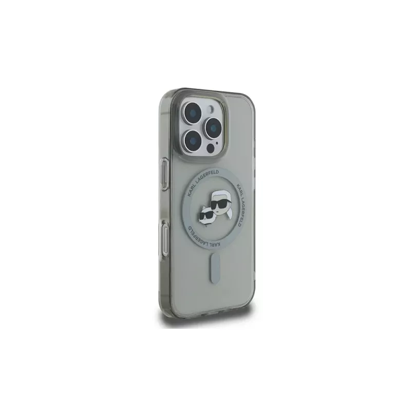 Karl Lagerfeld KLHMP16LHLSKCK iPhone 16 Pro 6,3 inch nero custodia rigida IML Metal Karl & Choupette Head MagSafe