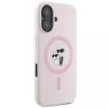 Karl Lagerfeld KLHMP16SSCMKCRHP custodia rigida in silicone MagSafe per Apple iPhone 16 6,1 inch rosa Karl & Choupette
