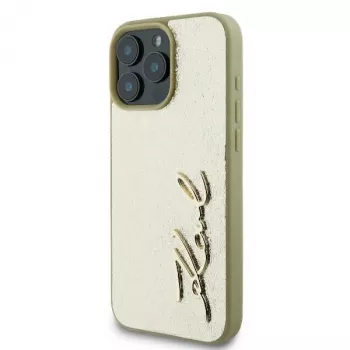 Karl Lagerfeld Metal Signature custodia rigida per iPhone 16 Pro 6,3