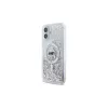 Karl Lagerfeld Liquid Glitter Karl Head custodia rigida MagSafe per iPhone 16 Plus, trasparente