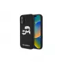 Karl Lagerfeld KLHMP16SSKCHPPLK iPhone 16 6.1 nero custodia rigida in silicone Double Heads Print MagSafe