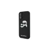Karl Lagerfeld KLHMP16SSKCHPPLK iPhone 16 6.1 nero custodia rigida in silicone Double Heads Print MagSafe
