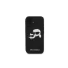 Karl Lagerfeld KLHMP16SSKCHPPLK iPhone 16 6.1 nero custodia rigida in silicone Double Heads Print MagSafe