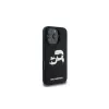 Karl Lagerfeld KLHMP16LSKCHPPLK iPhone 16 Pro 6,3 inch nero custodia rigida in silicone Double Heads Print MagSafe