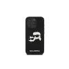 Karl Lagerfeld KLHMP16LSKCHPPLK iPhone 16 Pro 6,3 inch nero custodia rigida in silicone Double Heads Print MagSafe