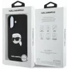 Karl Lagerfeld KLHMP16SSKHPPLK iPhone 16 6,1 nero custodia rigida in silicone con Karl Head Print e MagSafe