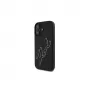 Karl Lagerfeld 3D Rubber Bicolor Signature custodia per iPhone 16 (nero)