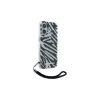 Karl Lagerfeld IML Zebra Pattern & Cord cover posteriore per Apple iPhone 16 - nero