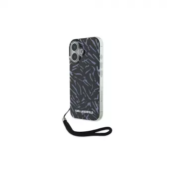 Karl Lagerfeld Zebra With Cord custodia per Apple iPhone 16 - viola