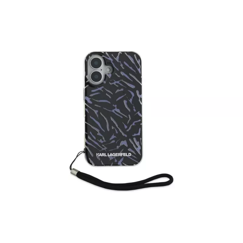 Karl Lagerfeld Zebra With Cord custodia per Apple iPhone 16 - viola