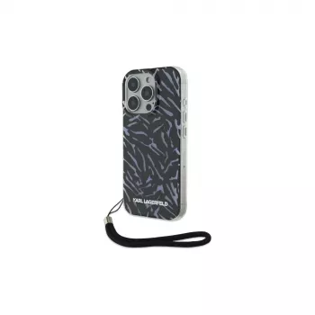 Karl Lagerfeld Zebra With Cord custodia per iPhone 16 Pro, viola