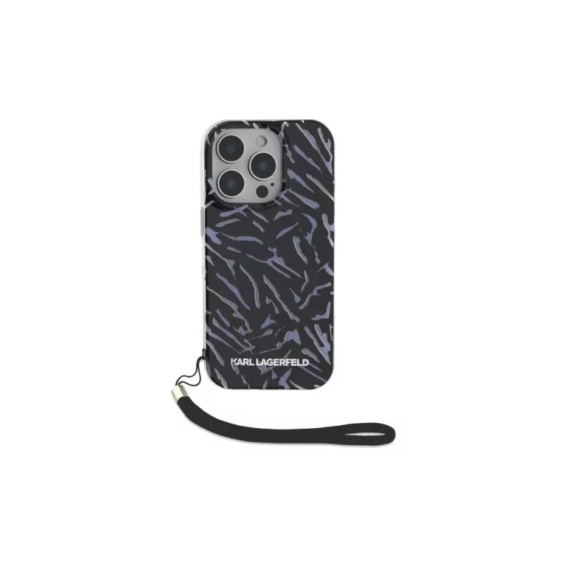Karl Lagerfeld Zebra With Cord custodia per iPhone 16 Pro, viola