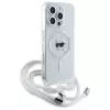 Karl Lagerfeld iPhone 16 Pro custodia rigida trasparente Crossbody IML Karl Head MagSafe