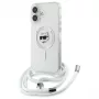 Karl Lagerfeld KLHMP16SHCCHNT iPhone 16 6.1 custodia rigida trasparente IML Choupette Head & Cord MagSafe