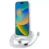 Karl Lagerfeld KLHMP16SHCCHNT iPhone 16 6.1 custodia rigida trasparente IML Choupette Head & Cord MagSafe