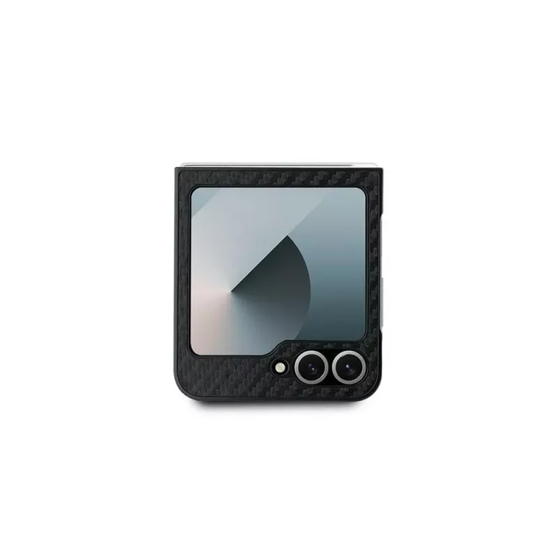 BMW custodia rigida per Samsung Galaxy Z Flip6 / Z Flip7 FE - Carbon Tricolor nero