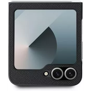 Karl Lagerfeld KLHCZF6SAPKCNPK Saffiano Metal Pin custodia per Samsung Galaxy Z Flip6 / Z Flip7 FE, nero