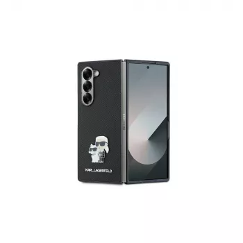 Karl Lagerfeld KLHCZFD6SAPKCNPK Saffiano Metal Pin Hard Case per Samsung Galaxy Z Fold6 (F956) - Nero