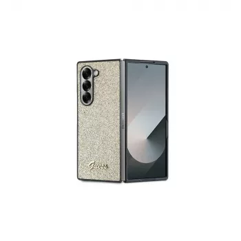 Guess Glitter Script Custodia per cellulare per Samsung Galaxy Z Fold6 - Oro
