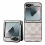 DKNY DKHCZF6PCPTSSP Custodia protettiva per Samsung Galaxy Z Flip 6 - motivo a quadri rosa con strisce