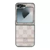 DKNY DKHCZF6PCPTSSP Custodia protettiva per Samsung Galaxy Z Flip 6 - motivo a quadri rosa con strisce