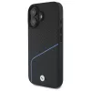 BMW Sign Leather Textured And Line custodia rigida MagSafe per Apple iPhone 16 6,1