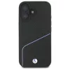 BMW Sign Leather Textured And Line custodia rigida MagSafe per Apple iPhone 16 6,1