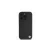 BMW BMHMP16L23RTPK iPhone 16 Pro 6.3 nero custodia rigida Sign Leather Half Textured And Circle MagSafe