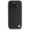 BMW Sign Leather Half Textured custodia rigida con Circle MagSafe per Apple iPhone 16 Pro Max 6,9