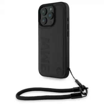 BMW Signature Leather Wordmark Cord Hardcase per Apple iPhone 16 Pro 6,3