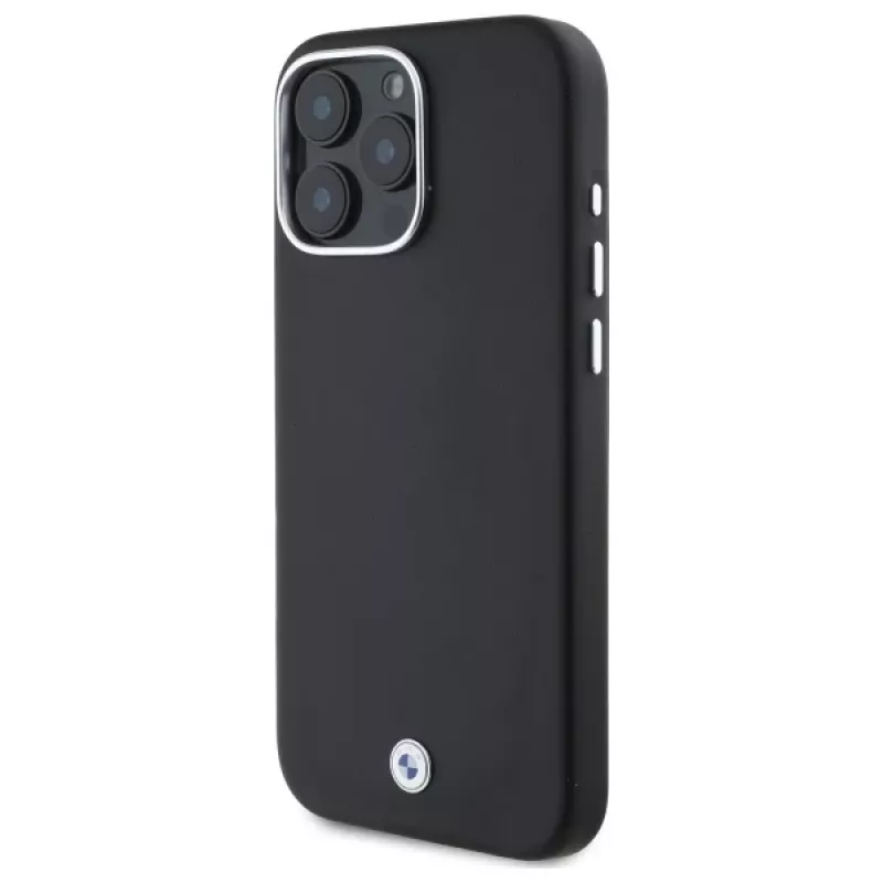 BMW M Collection iPhone 16 Pro custodia rigida Full Wrapped Metal MagSafe nero