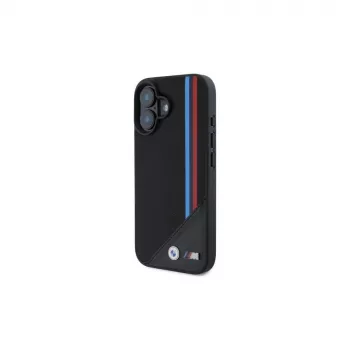 BMW M Meshed Tricolor Stripes MagSafe Hard Case per iPhone 16 6,1