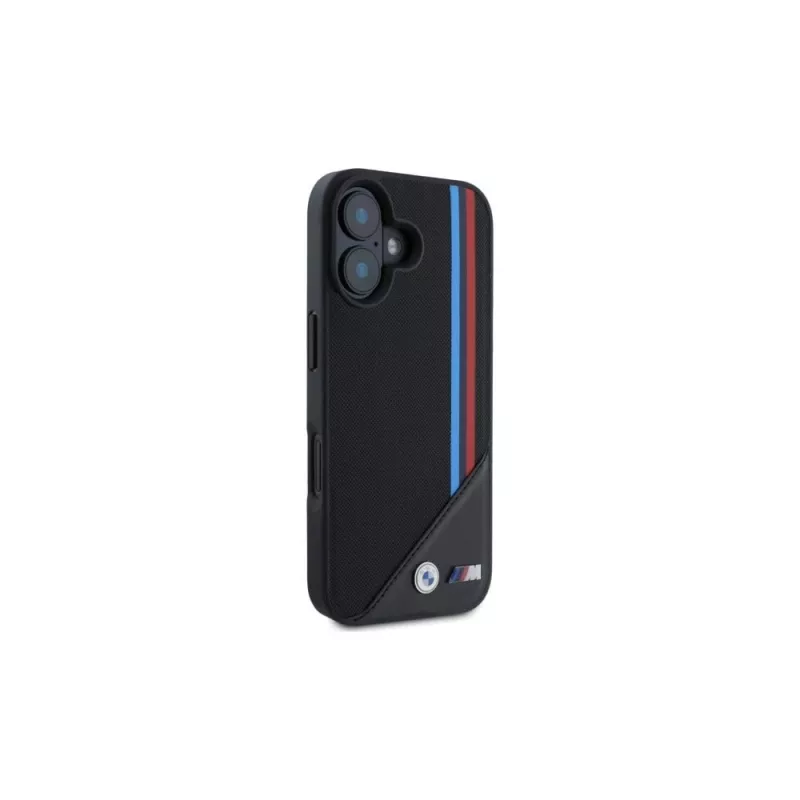 BMW M Meshed Tricolor Stripes MagSafe Hard Case per iPhone 16 6,1