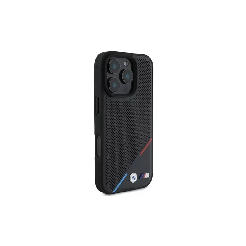 BMW M Perforated Tricolor Line Hardcase per iPhone 16 Pro 6,3