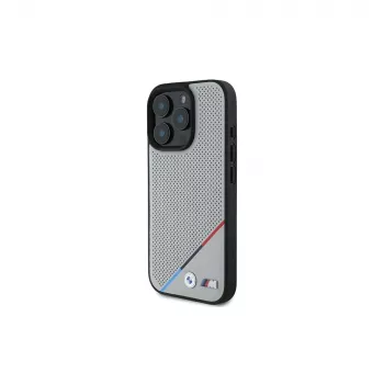 BMW M Perforated Tricolor Line Hardcase per Apple iPhone 16 Pro 6,3